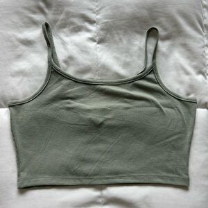 if it were me Sage Green Cropped Cami Adjustable Straps Women’s L